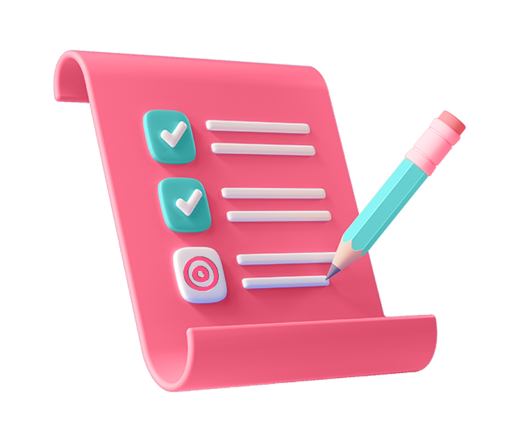 תמונת איור של גליון עם עיפרון שרושם